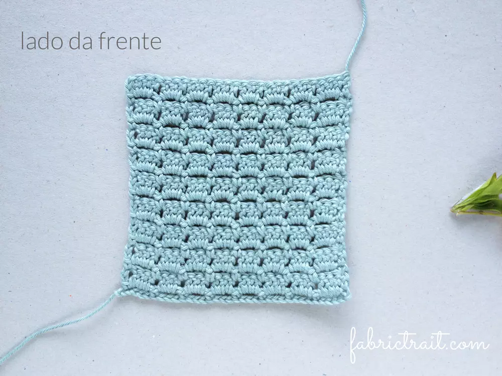 Pontos de Crochet - Ponto Tijolo 1 | ponto tijolo